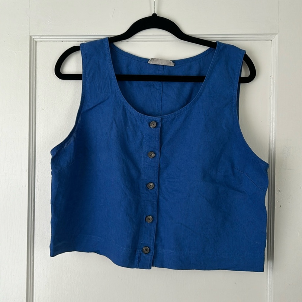 Everlane 100% Linen Cropped Tank